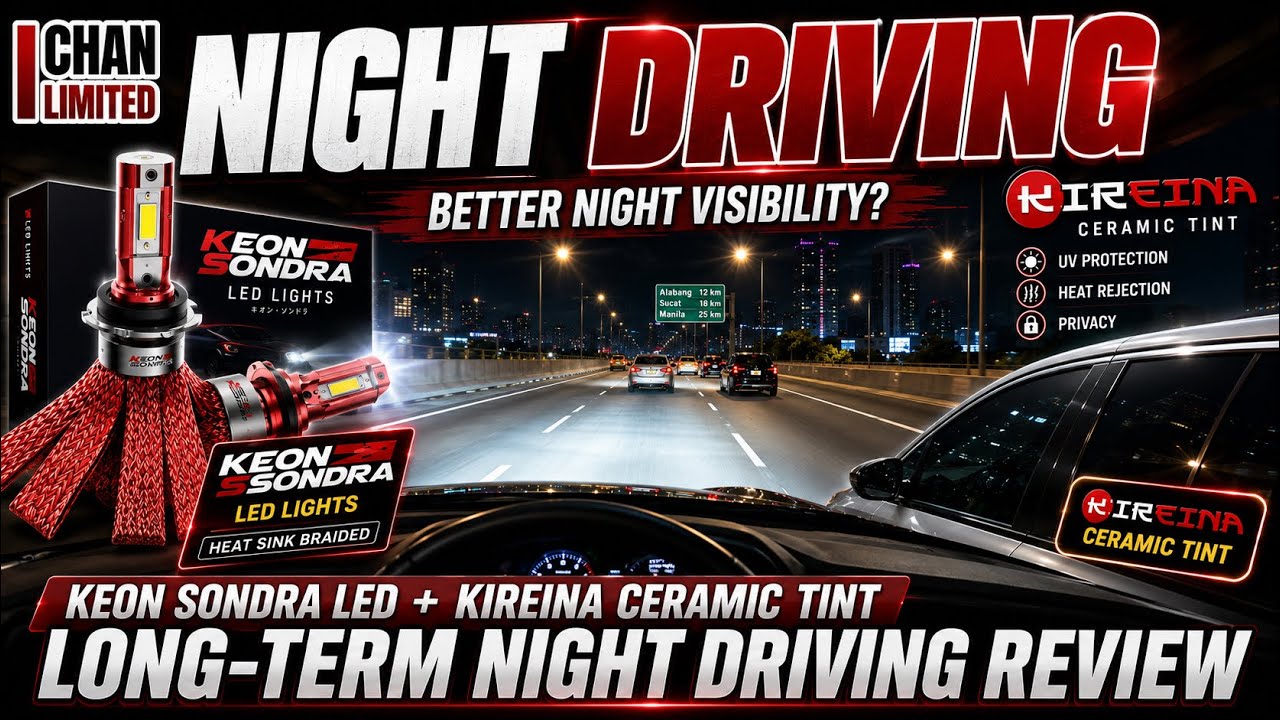 Night Ride with #KeonSondra LED and Kireina Ceramic Tint | Long-Term Review