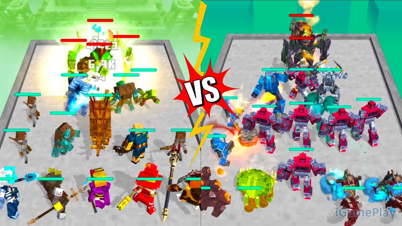 Merge Craft Craftsman Battle Vs  Merge Craft Robot, Merge Battle Gameplay