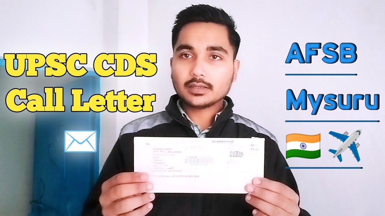 UPSC CDS ~SSB Interview Airforce Call Up Letter ✉️ for AFSB Mysuru #cds #nda @cdsjourney @insightssb