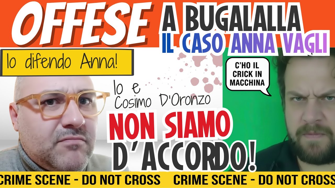 Offese a BUGALALLA. Il Caso Anna Vagli. Diritto di replica a Cosimo D'Oronzo