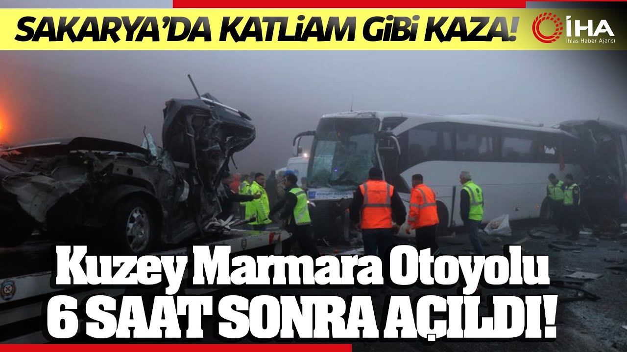 Sakarya Geçidinde Meydana Gelen Trafik Kazası Sonrası, Kuzey Marmara Otoyolu 6 Saat Sonra Açıldı