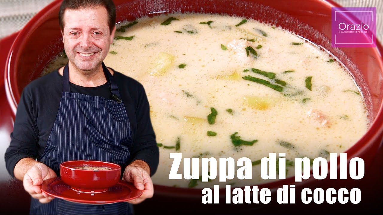 ZUPPA DI POLLO AL LATTE DI COCCO - Fresca e profumata