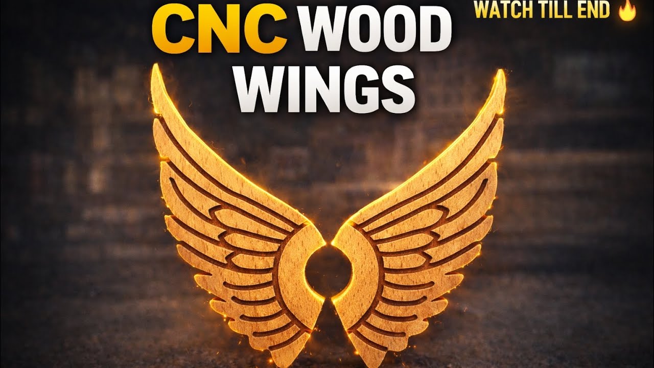 Making Wooden Wings on CNC | Satisfying Wood Carving 🔥