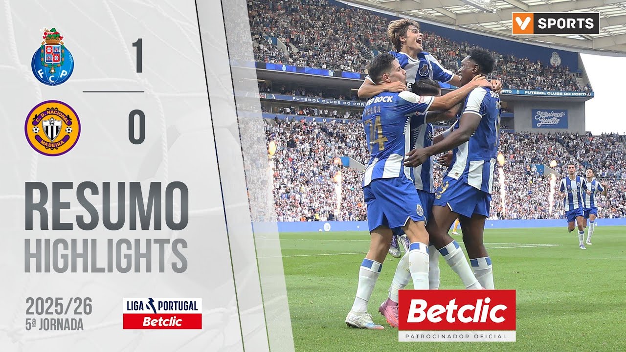 Resumo: FC Porto 1-0 Nacional (Liga 25/26 #5)