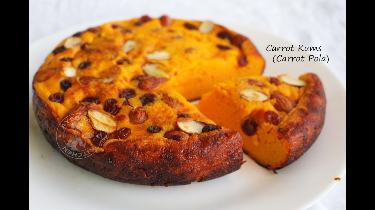 Malabar Carrot pola / steamed carrot pudding