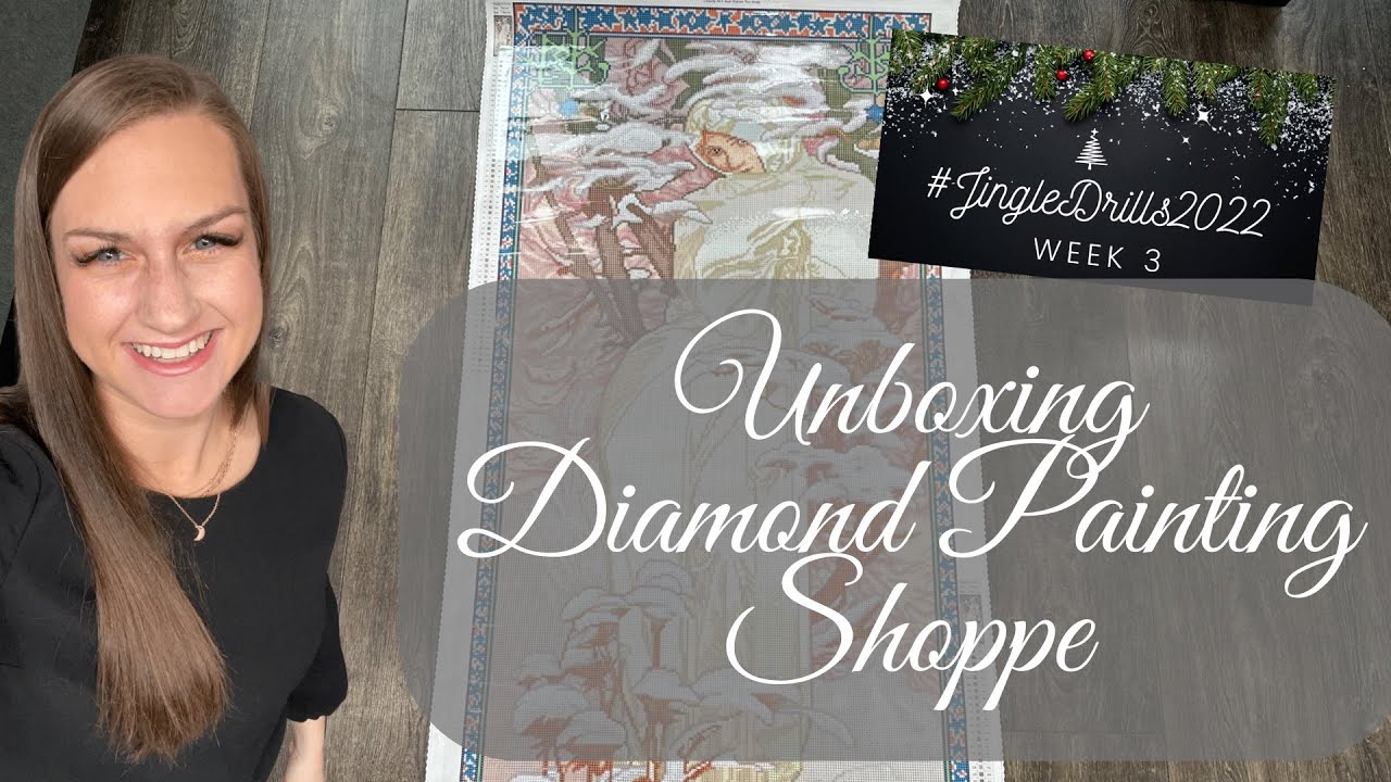 #JingleDrills Week 3 Video! Unboxing “Winter” by Alphonse Mucha from Diamond Painting Shoppe