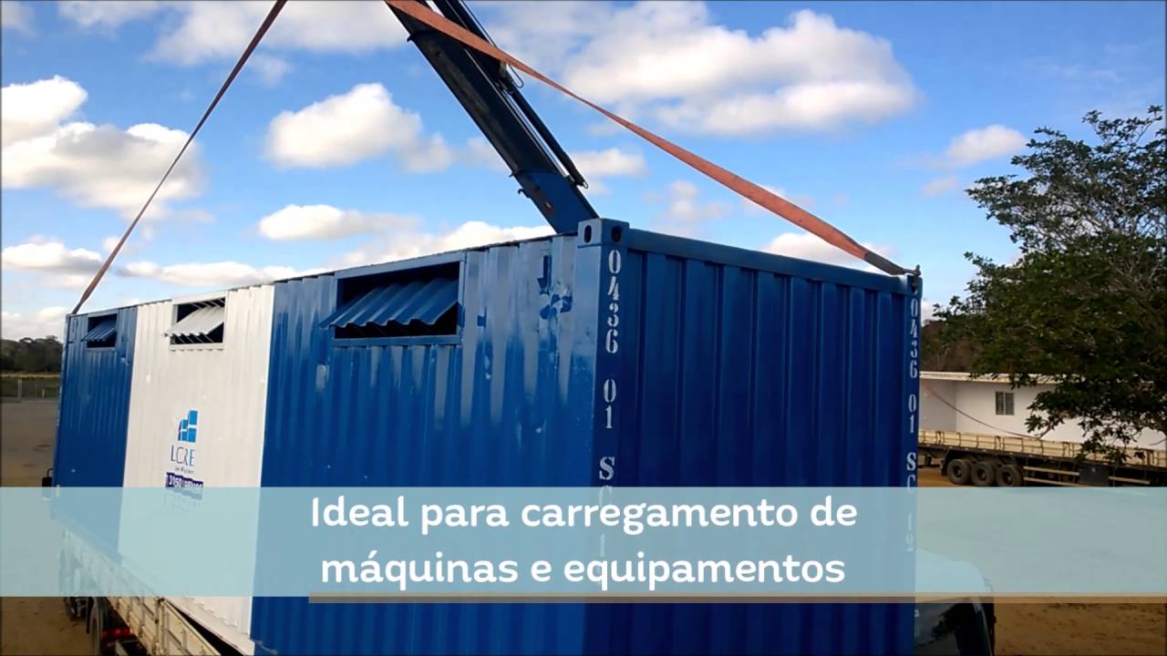 Caminhão Munck içando container | Locares