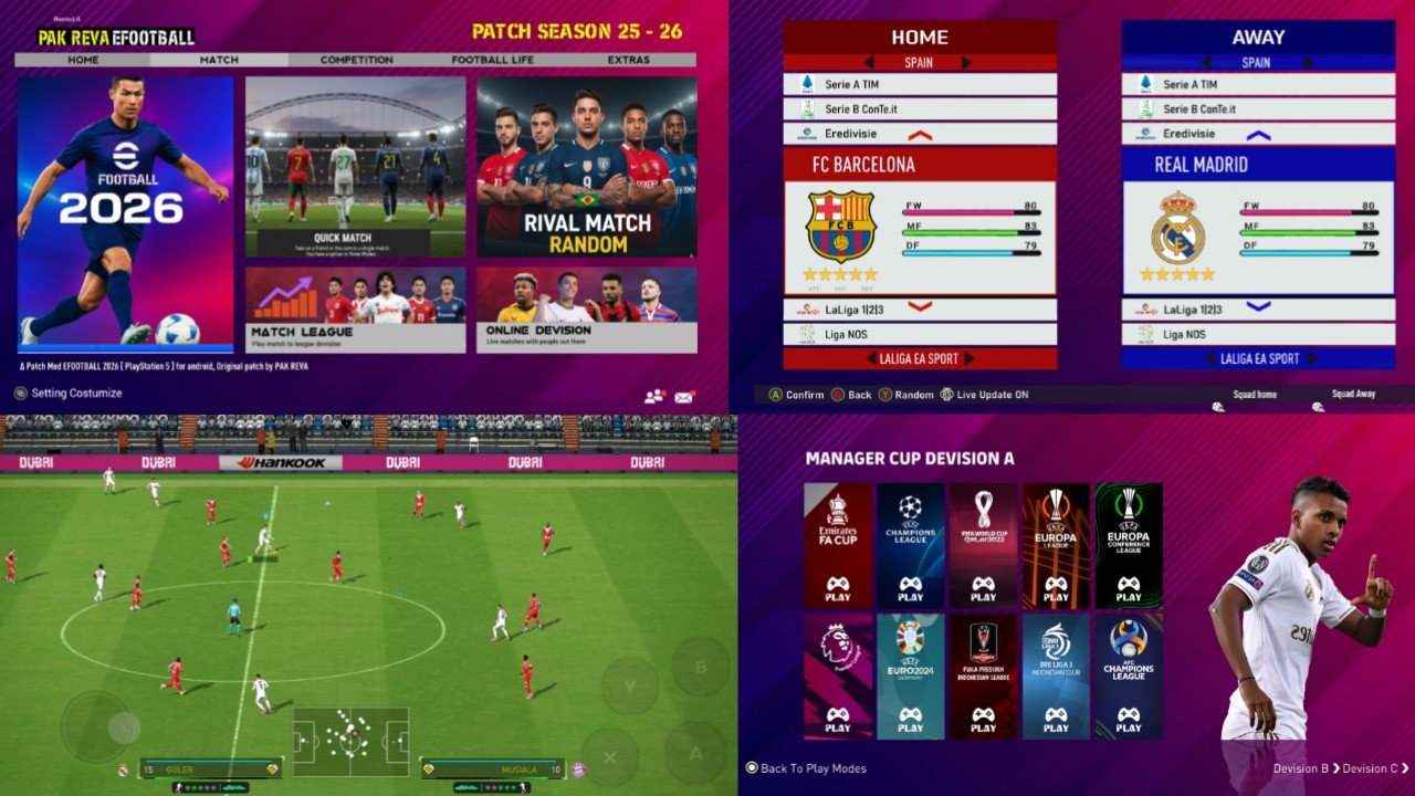 FIFA 16 MOBILE MOD eFOOTBALL 2026 ANDROID ОФЛАЙН РЕЖИМ КАРЬЕРЫ ВСЕ ТУРНИРЫ НОВЫЕ ТРАНСФЕРЫ 2026/27