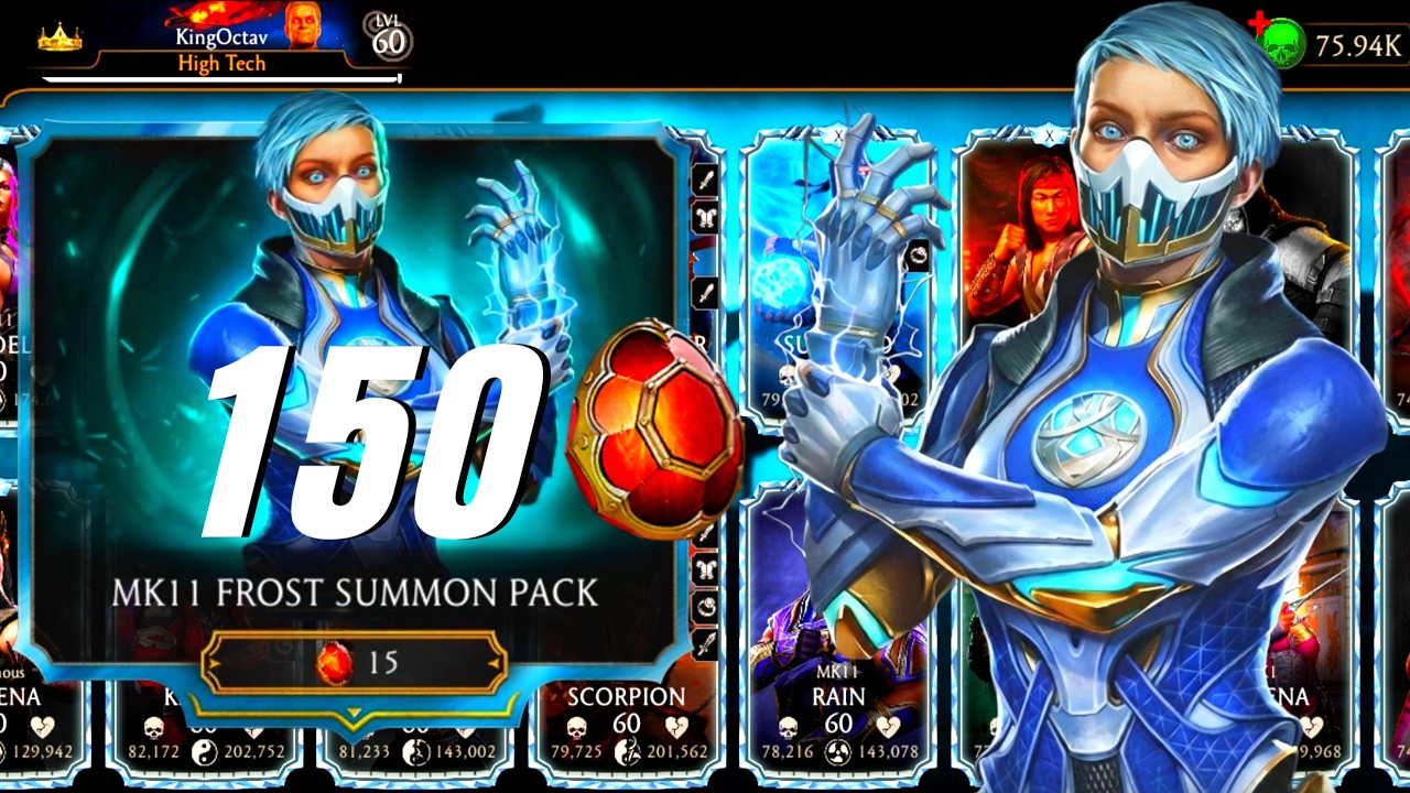 Spending 150 Dragon Krystals On MK11 Frost & GAMEPLAY! Mortal Kombat Mobile 7.1.1