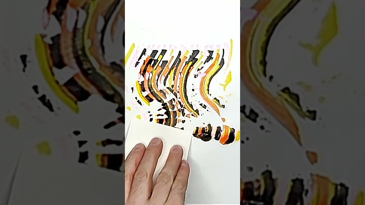 orange and yellow Paint Wave
