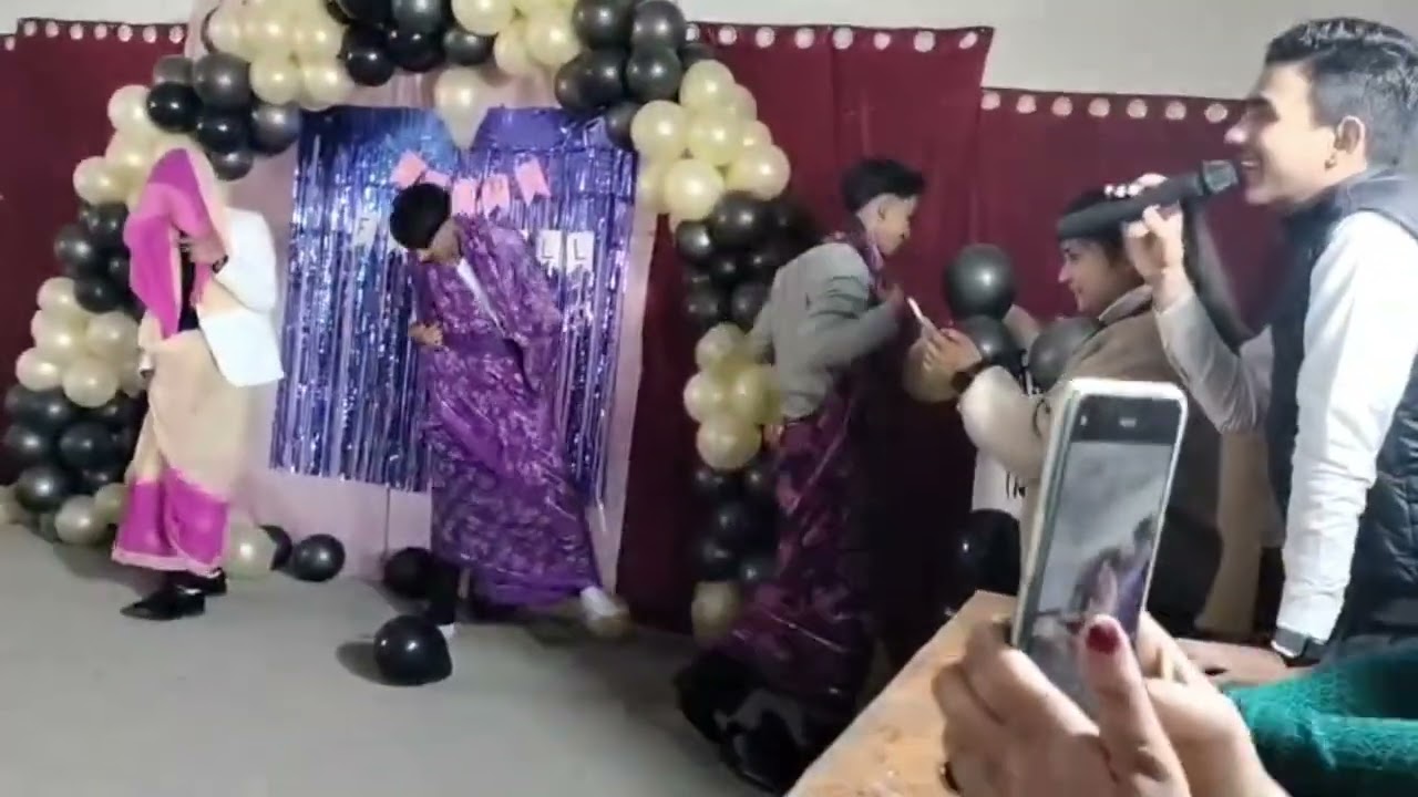 Farewell 2K26 # boys Saree wearing task # fun# enjoyment # trending # yt shorts 