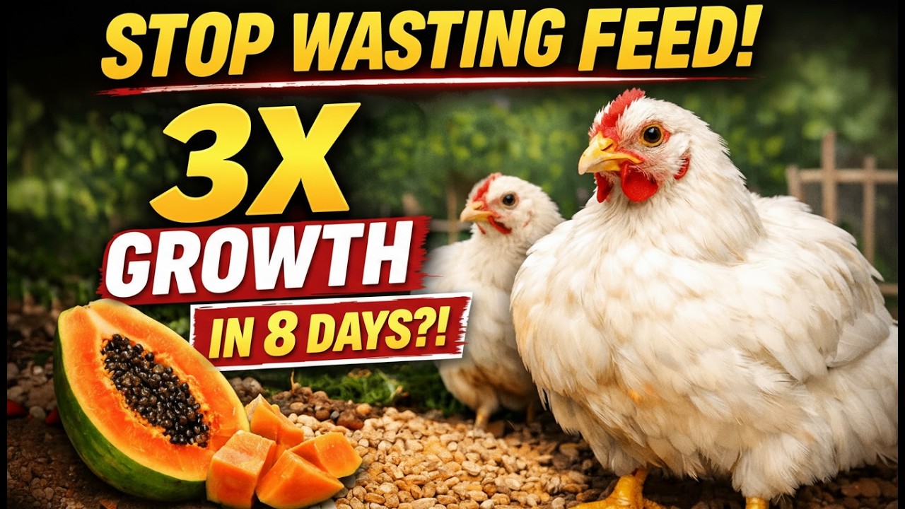 Stop Wasting Chicken Feed! Triple Growth in 8 Days for Bigger, Healthier Chickens Using Papaya