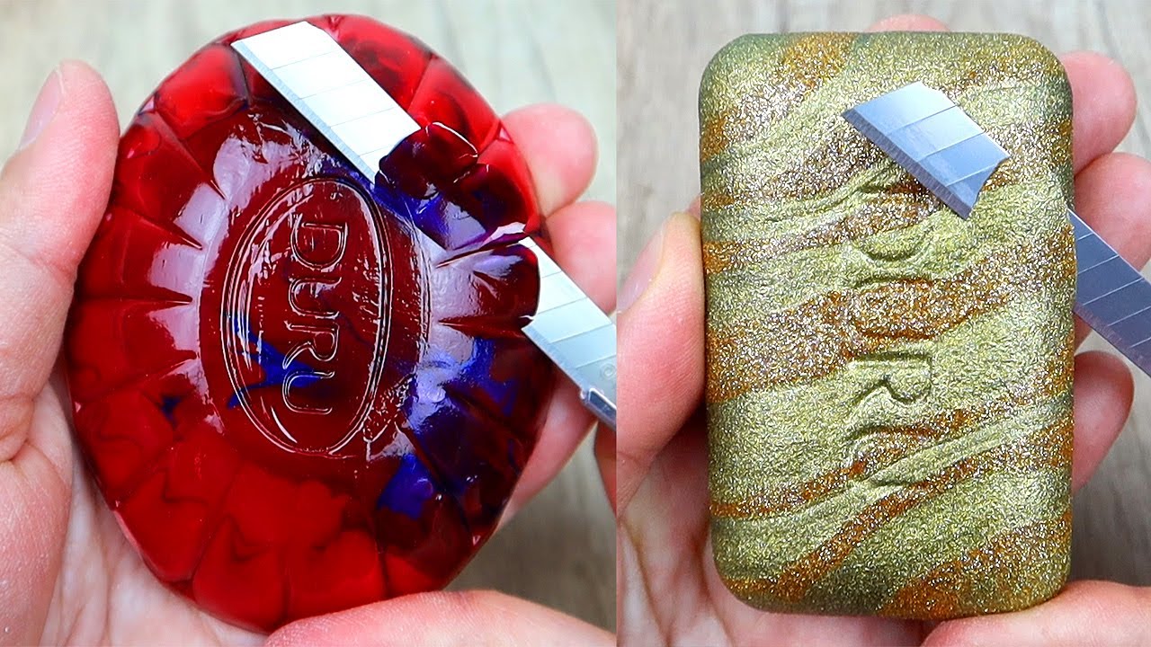 Relaxing Soap Cutting ASMR. Satisfying Soap and lipstick cutting. Corte de jabón - 843