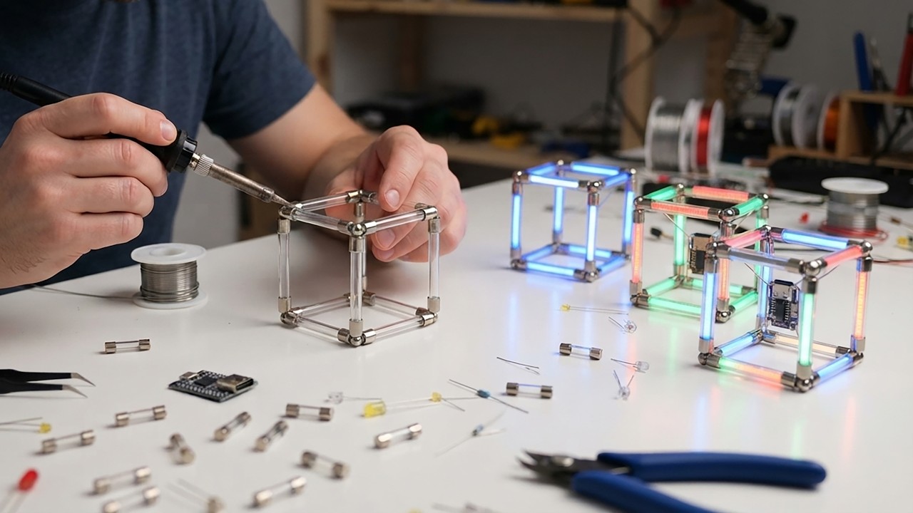 DIY Electronics Project | How to Build a Flip Cube Lamp with a Mercury Switch