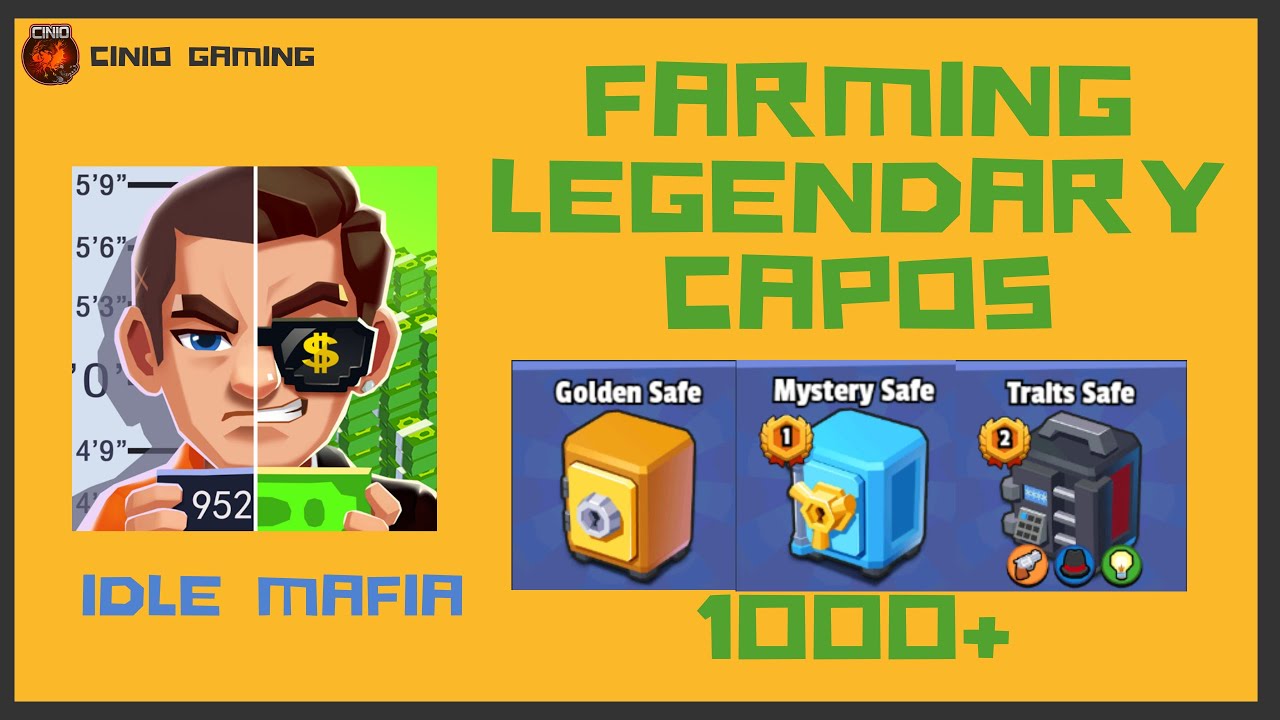 Idle Mafia - Farming Legendary Capos (Safe 1500+) August