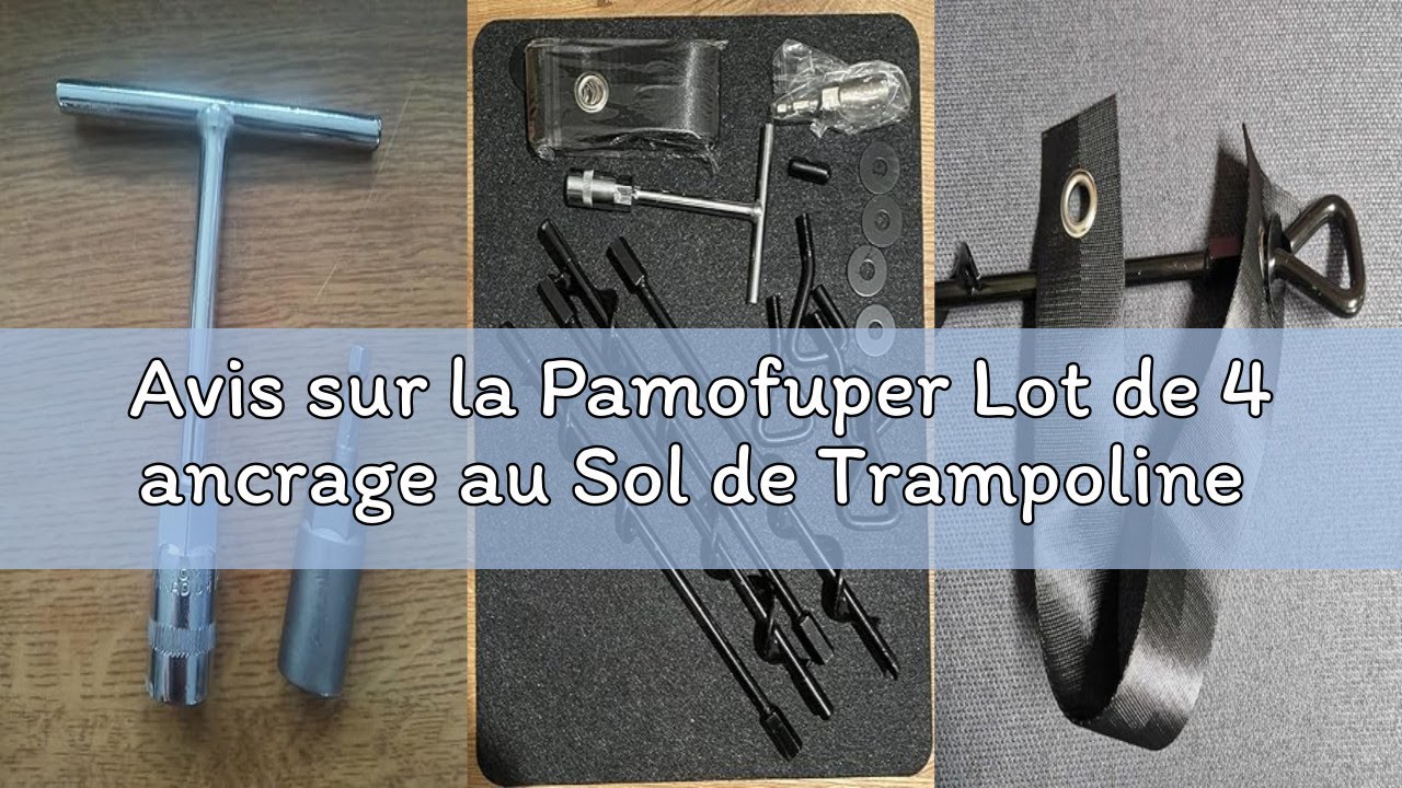 Avis sur la Pamofuper Lot de 4 ancrage au Sol de Trampoline avec Sangles et Crochets en T résistants