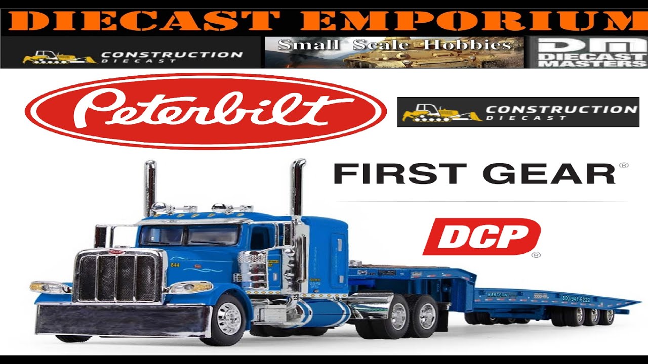 1:64 Scale DCP by First Gear Peterbilt Model 389 w/Talbert 5553TA Trailer - Western Distributing