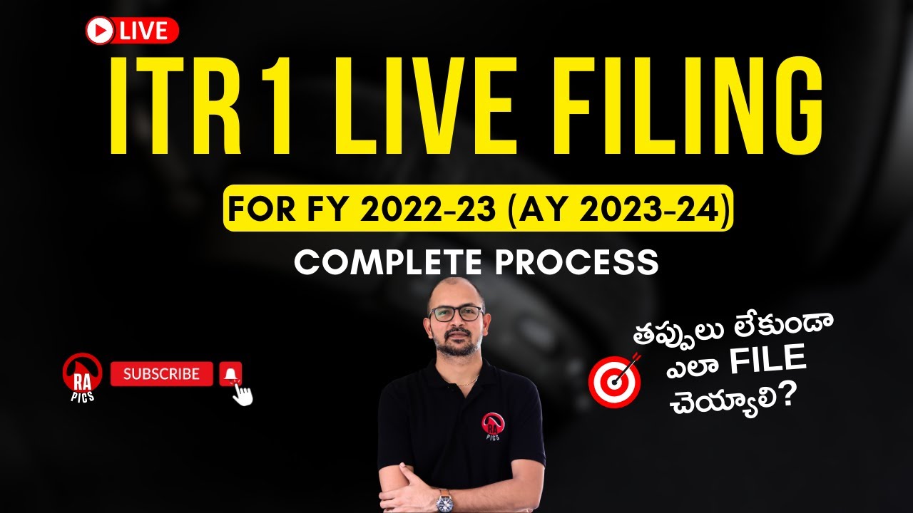 ✅ ITR1 మీరే File చేసేసుకోవచ్చు! Live Filing for FY 2022-23 (AY 2023-24) for Salaried Individuals