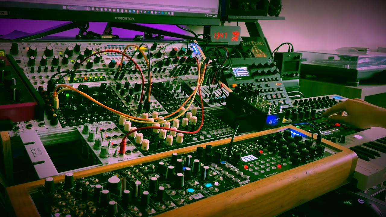 Spacey ambient jam with Digitakt II, Digitone and eurorack
