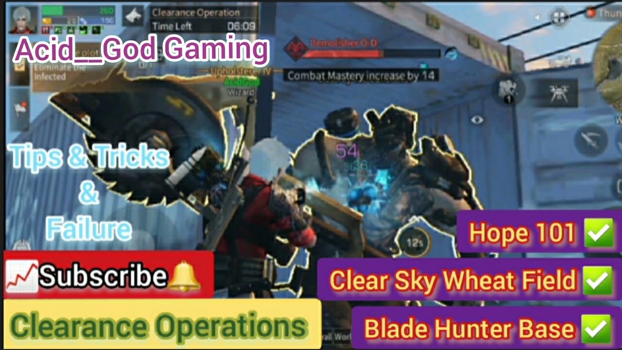 Clearance Operation : First Tips & Tricks Ever!