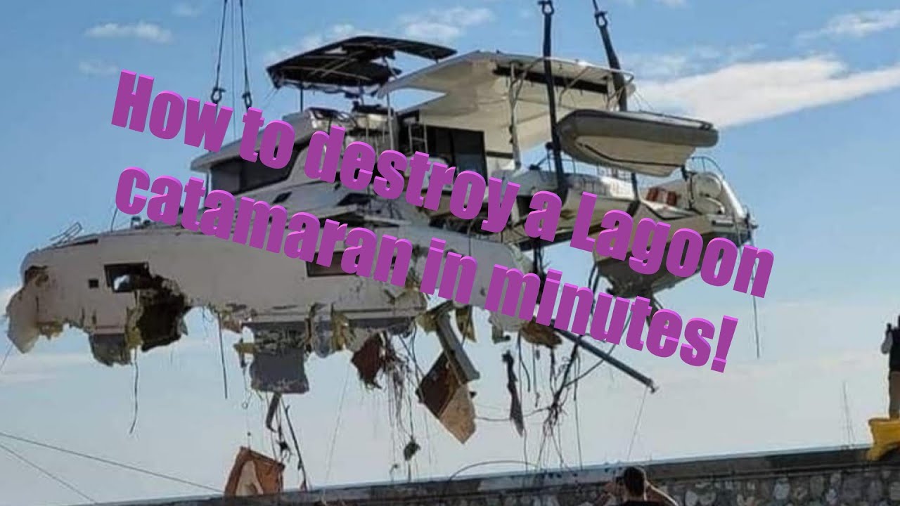 Crash of a Lagoon 42 in sight of Alimos marina, Athens.