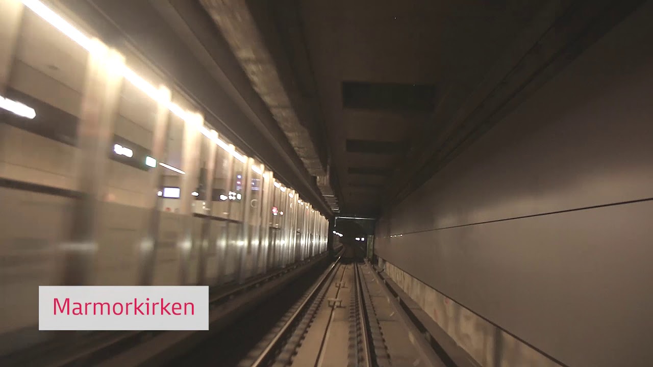 M4: Udsigten fra forruden fra København H til Orientkaj