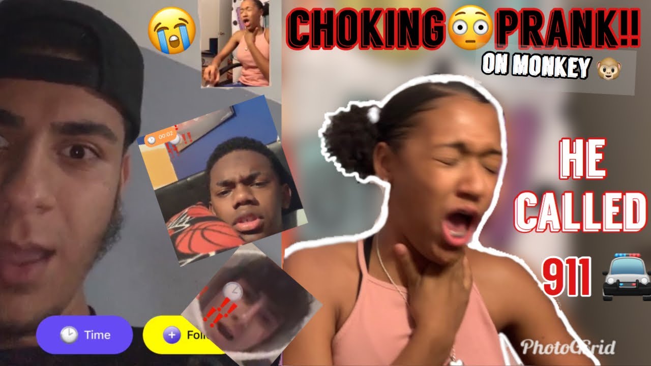 Choking Prank 😳 On Monkey App 😂HE CALLED 911 😱🚔  **Hilarious** 😭