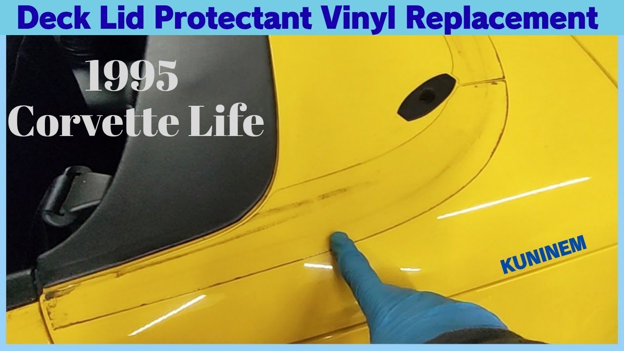 C4corvette convertible deck lid protective film replacement C4 コルベットライフ、コンバーチブル、保護フィルム交換、アメ車整備工具ガレージ