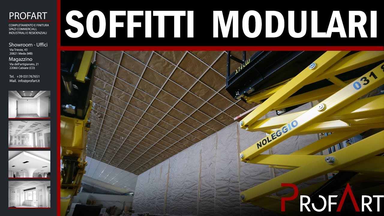Profart srl  - Realizzazione di controsoffitti modulari - Magazzino industriale in Meda (MB)