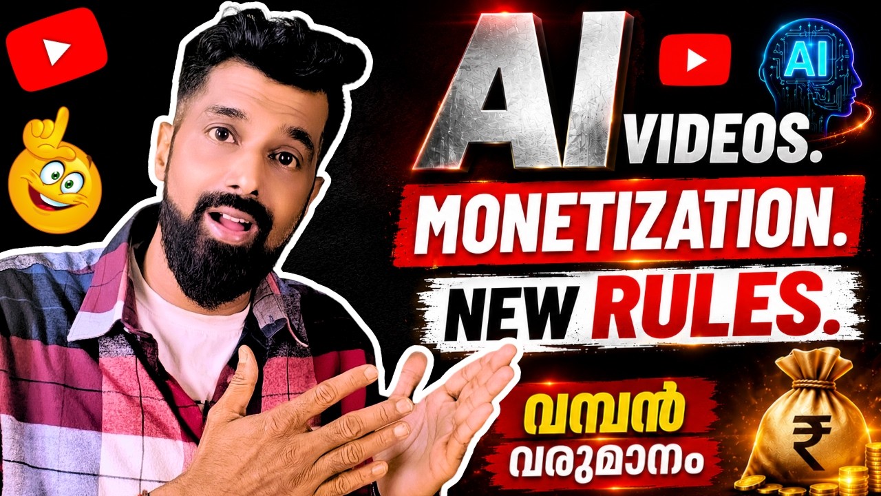 YouTube AI Videos Monetization Rules 2026 | AI Videos ന് വമ്പിച്ച വരുമാനം |New AI Monetization Rules