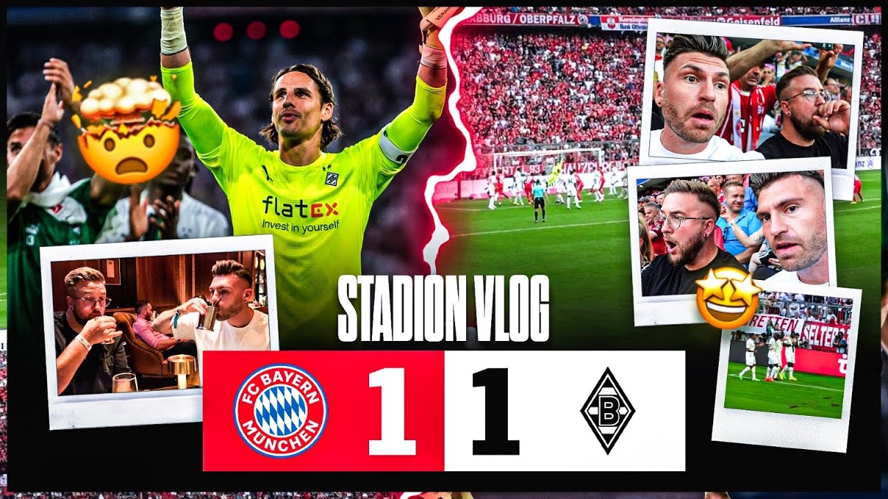 FC Bayern VS Borussia M‘Gladbach XXL Stadion Vlog 🔥⚽️ Yann Sommer stellt REKORD auf 😮