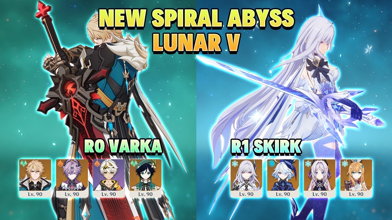 NEW ABYSS | C0 Varka & C0 Skirk | Spiral Abyss Lunar V Floor 12 36-Stars | Genshin impact 6.5