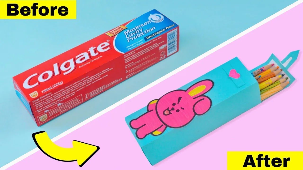 Пенал своими руками из коробки Colgate — простая и креативная идея переработки!