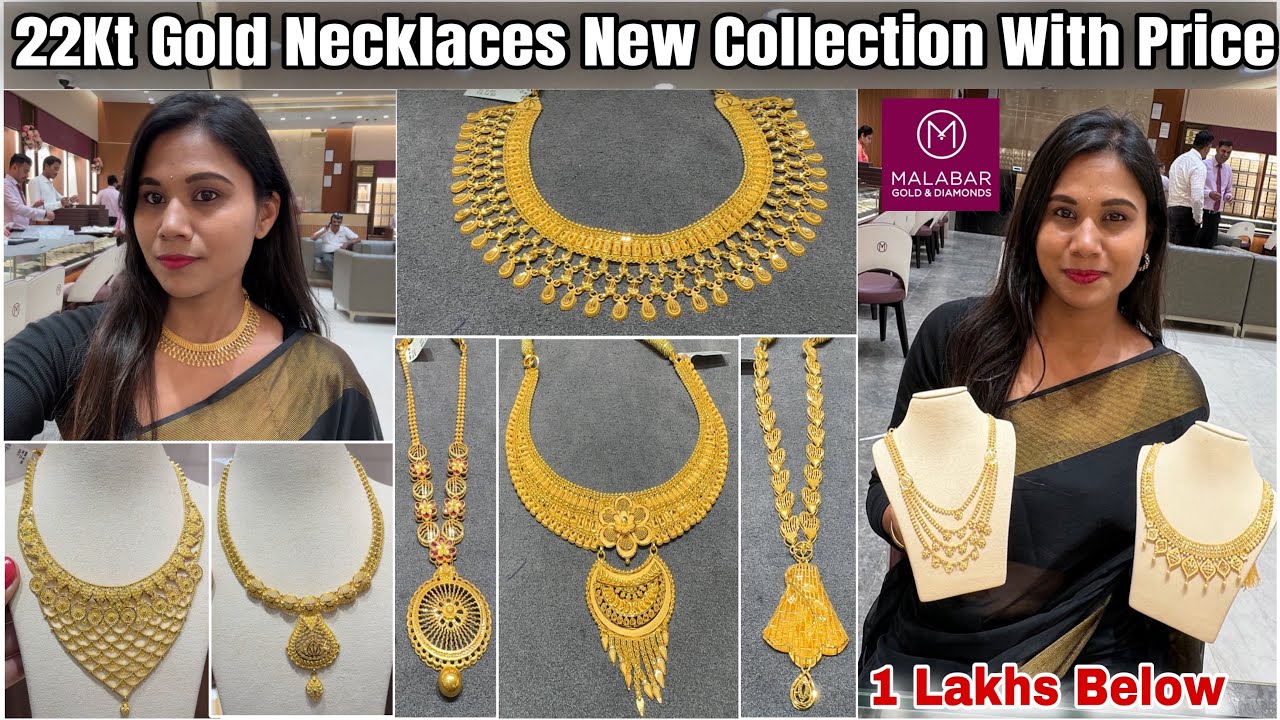 6Gm Starts🔥Malabar HUGE Gold Necklace Designs| Lightweight Gold Necklace Designs With Price & Weight