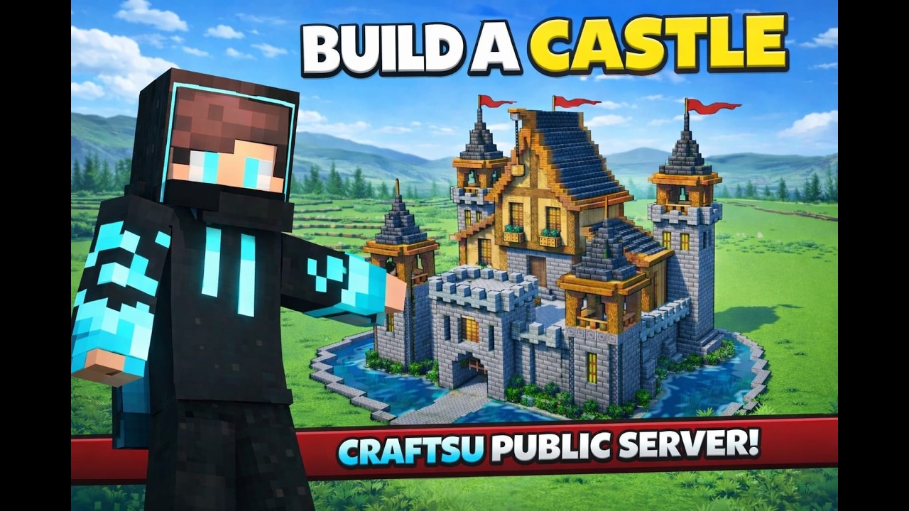 Building my Castle in Craft su SMP Minecraft Live - Gamingwithcharizad