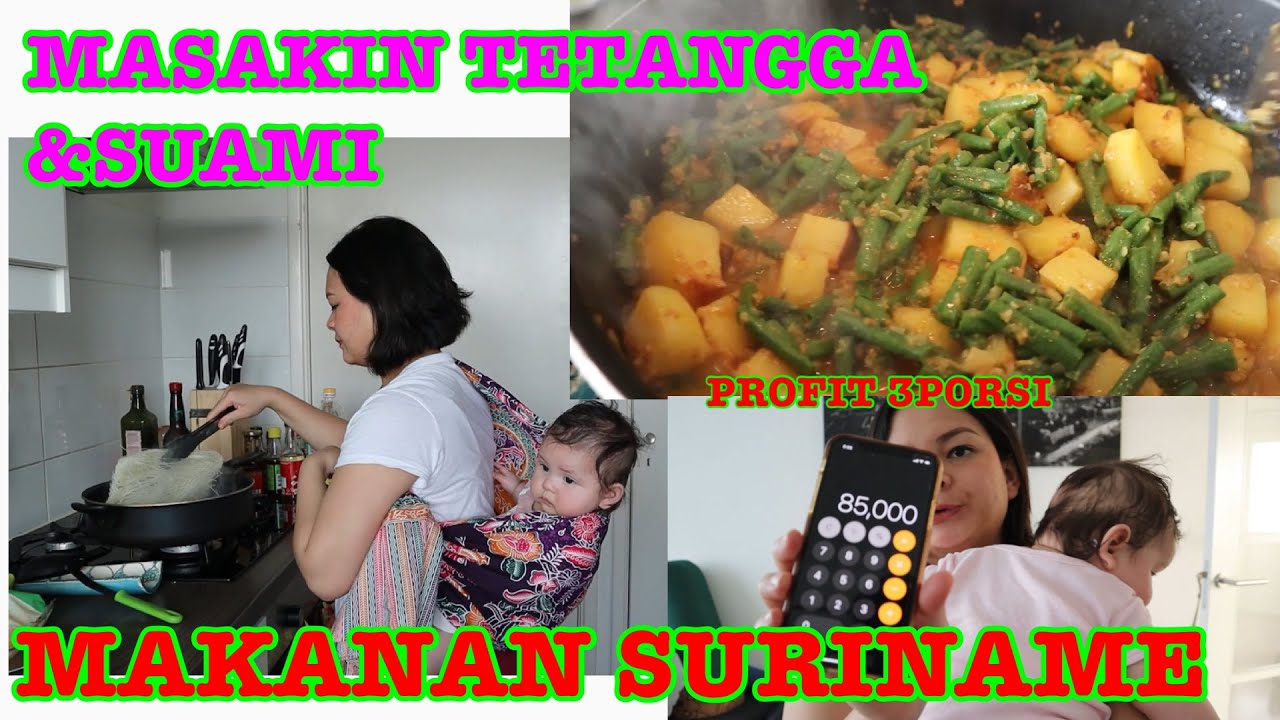 MEMASAK UNTUK TETANGGA SAYURAN GORENG DAN ROTI SURINAME UNTUK SUAMI
