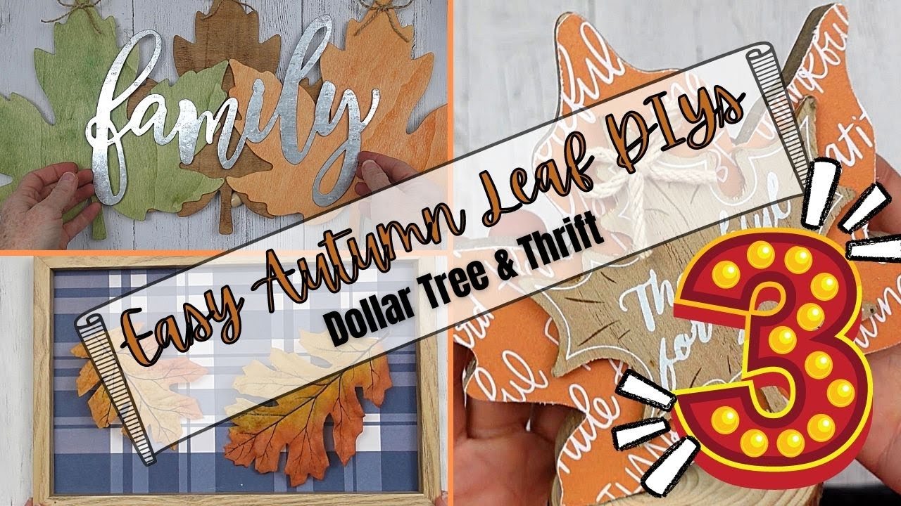 3 Easy Fall Sign DIYs - Autumn Leaf Crafts - Fall 2021