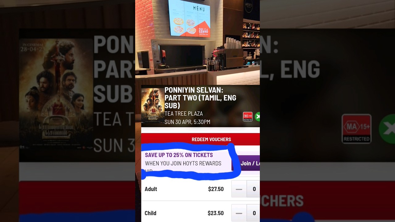 🔥🇦🇺Australia #ponniyinselvan2 ticket price #ps2 #australiatamilvlogs #adelaidevlog #ps2review #tamil