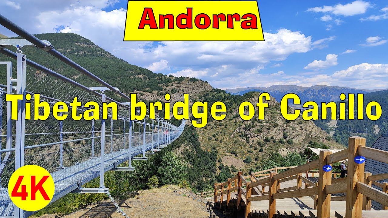We visited the Tibetan Bridge of Canillo and its surroundings in Andorra Full. Walking across the