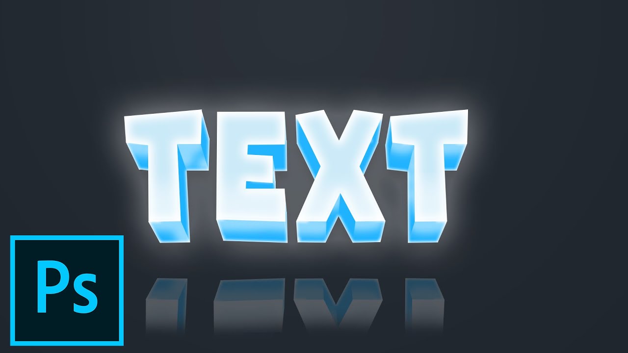 Adobe Photoshop Tutorial 3D Text Logo Design für Anfänger