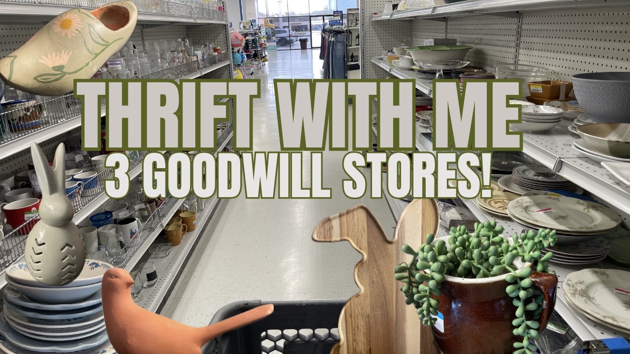 *NEW* Thrifting HOME DECOR HAUL from 3 GOODWILL Stores/ Thrift with Me/ Decorating IDEAS