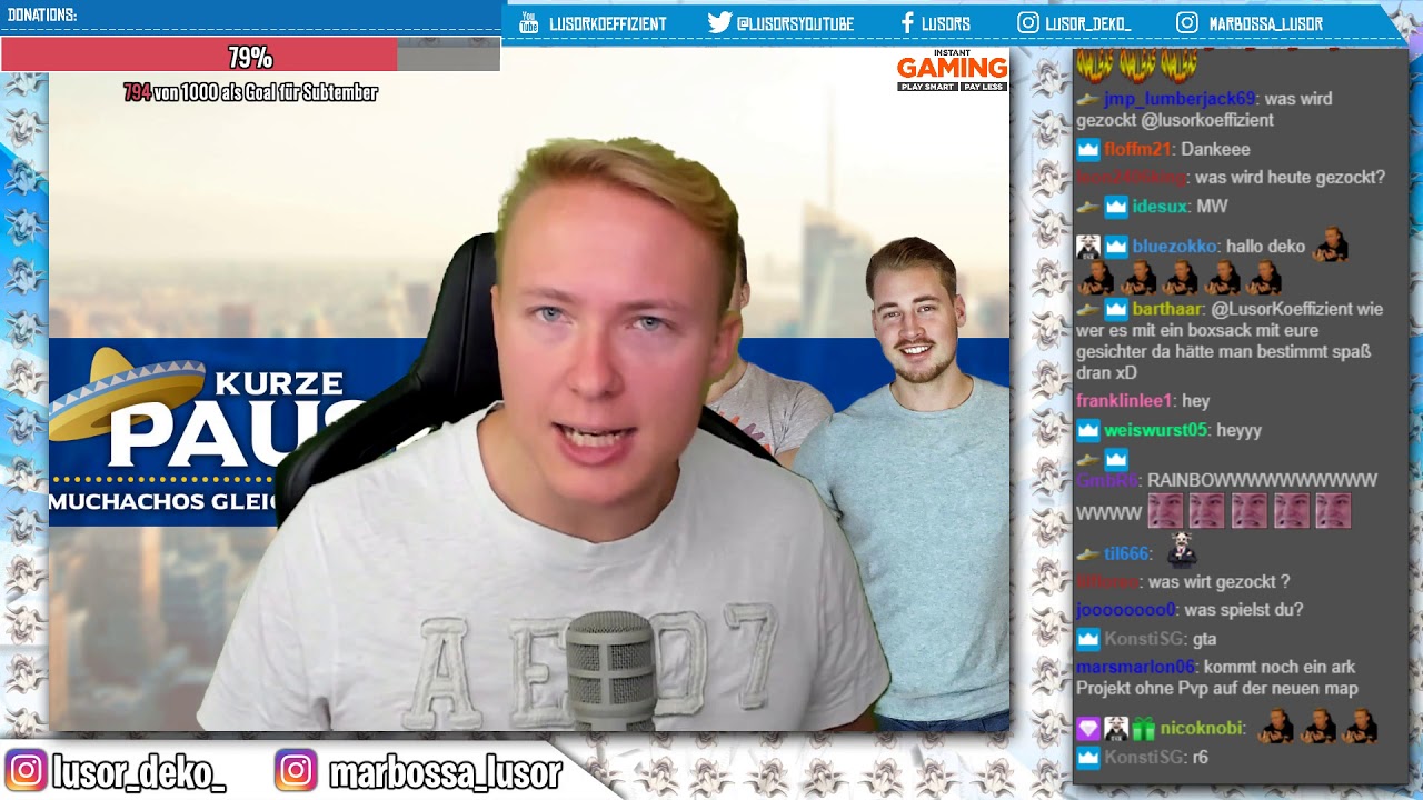 Lusor Koeffizient Battlefield V Stream mit Deko vom 23.09.2019
