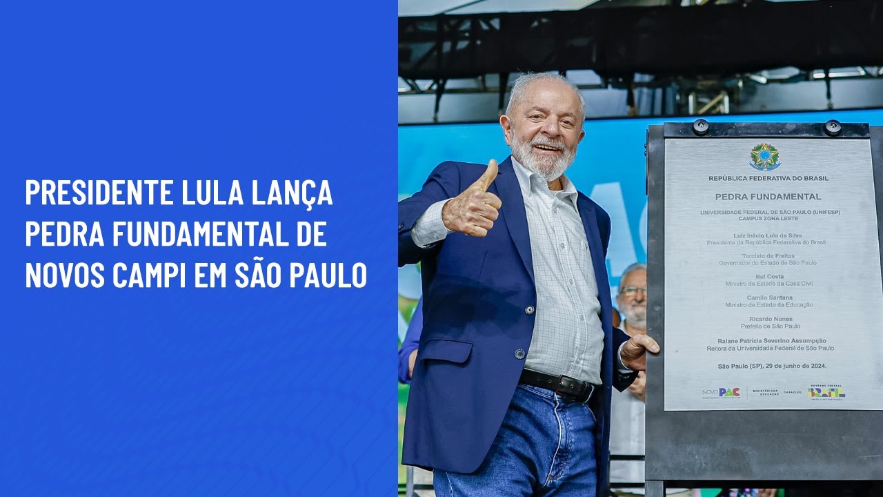 Presidente Lula lança pedra fundamental de novos campi em São Paulo