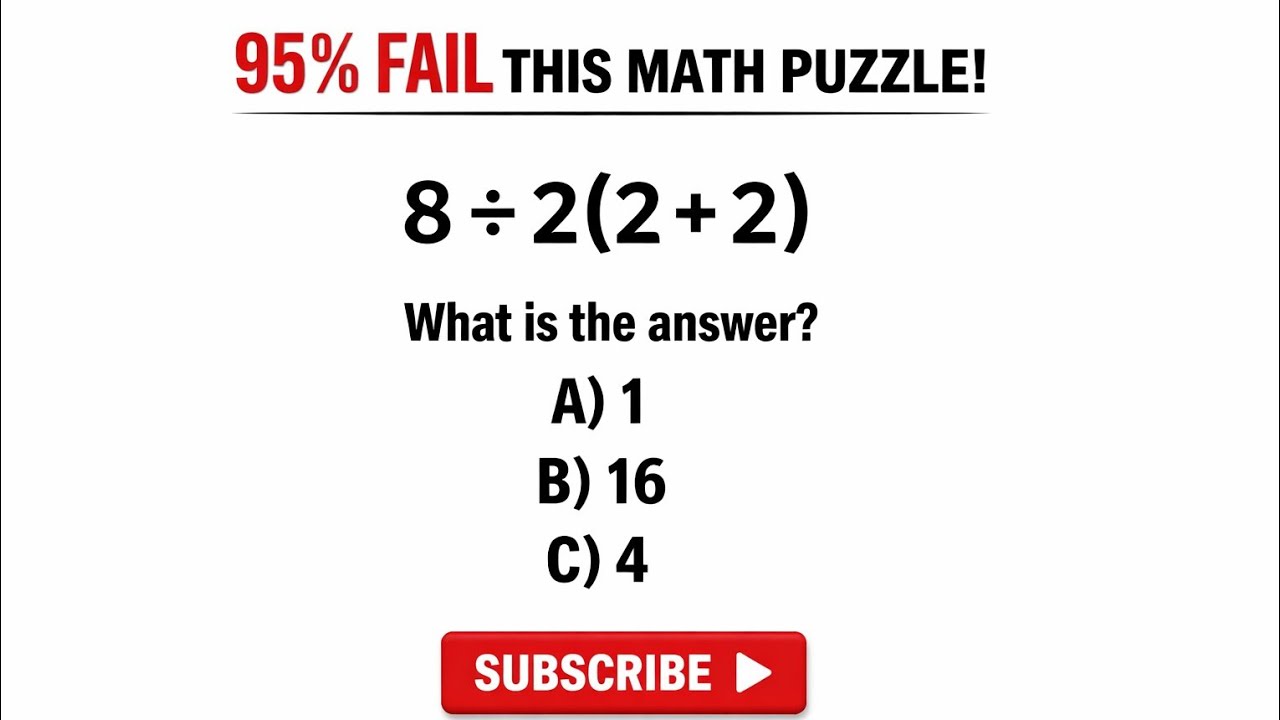 95%fail this simple math puzzle!(mathchallenge)