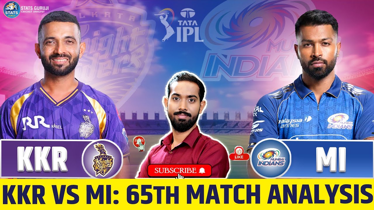 KKR vs MI Preview, KKR vs MI Playing 11, KKR vs MI Stats, Prediction & Pitch Report 65th Match, IPL