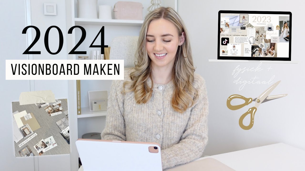 VISION BOARD 2024 MAKEN: BORD + DIGITAAL en hoe je je GOALS behaalt | Manifesting | Julia Verbij