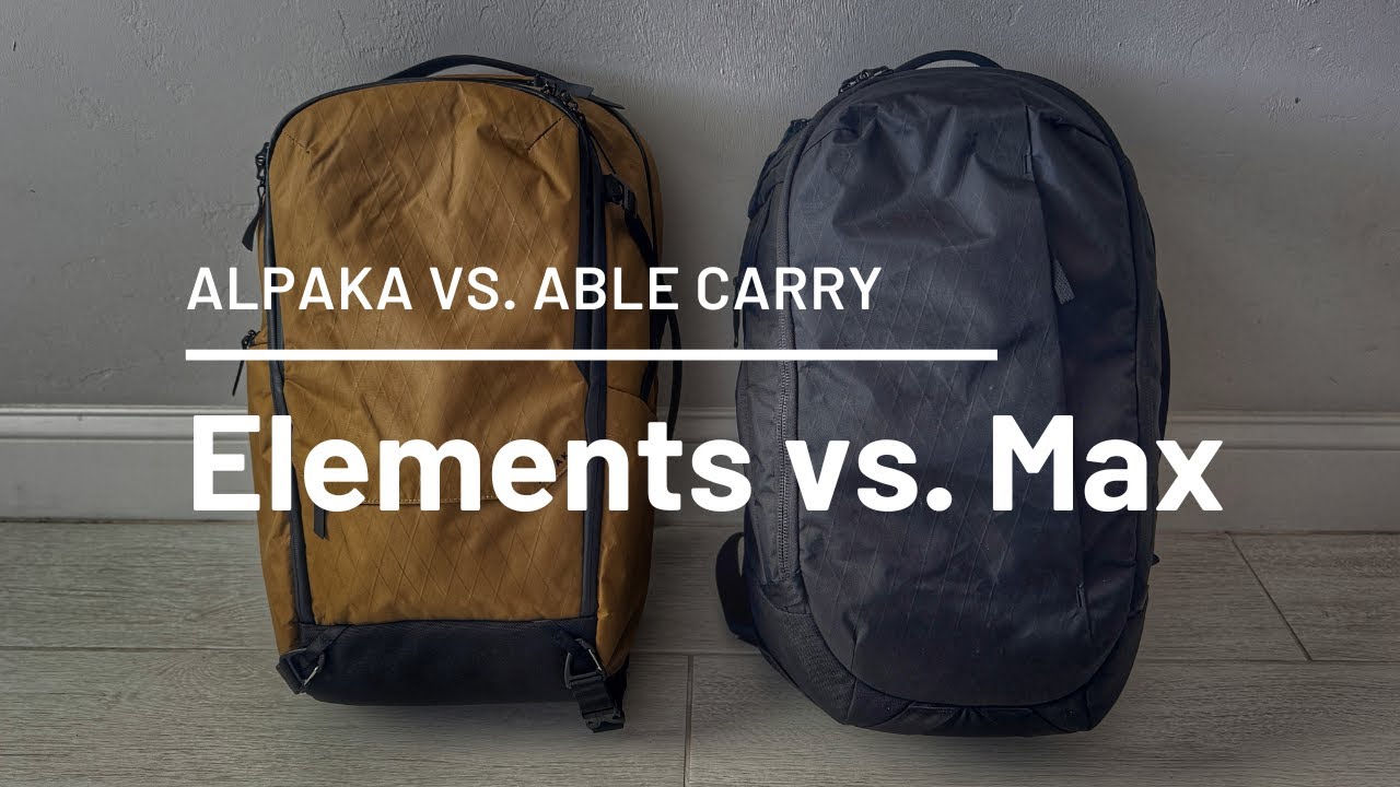 Minimal Travel Packs Compared! Alpaka Elements Travel Backpack vs. Able Carry Max