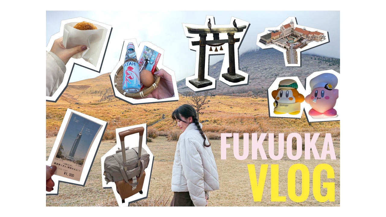 FUKUOKA Vlog 🇯🇵✈️ | 혼자 여행 | 유후인 버스투어 🚌♨️ | 이치란 라멘 본점 웨이팅 🍜🥹 | 돈키호테 털기 🛍️💸 | 가챠샵 투어🧸 | 커비카페 예약 성공 🎀