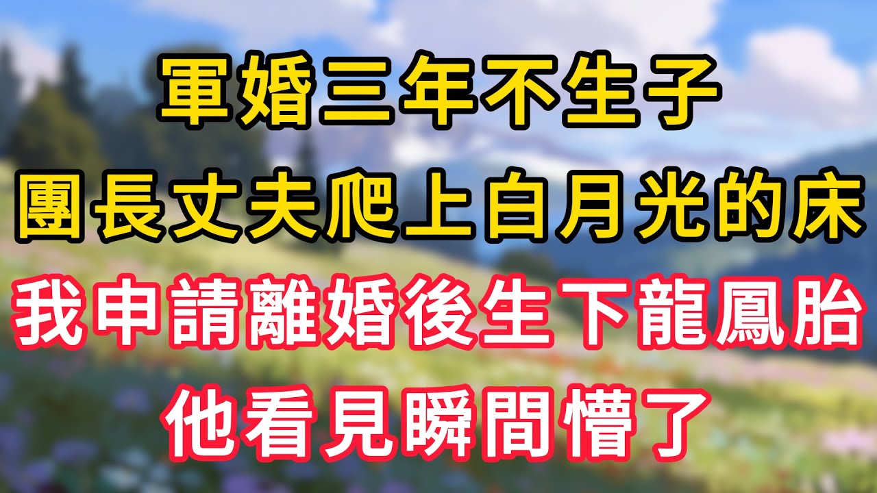 軍婚三年不生子，團長丈夫爬上白月光的床，我申請離婚後生下龍鳳胎，他看見瞬間懵了！#情感故事 #為人處世 #生活经验