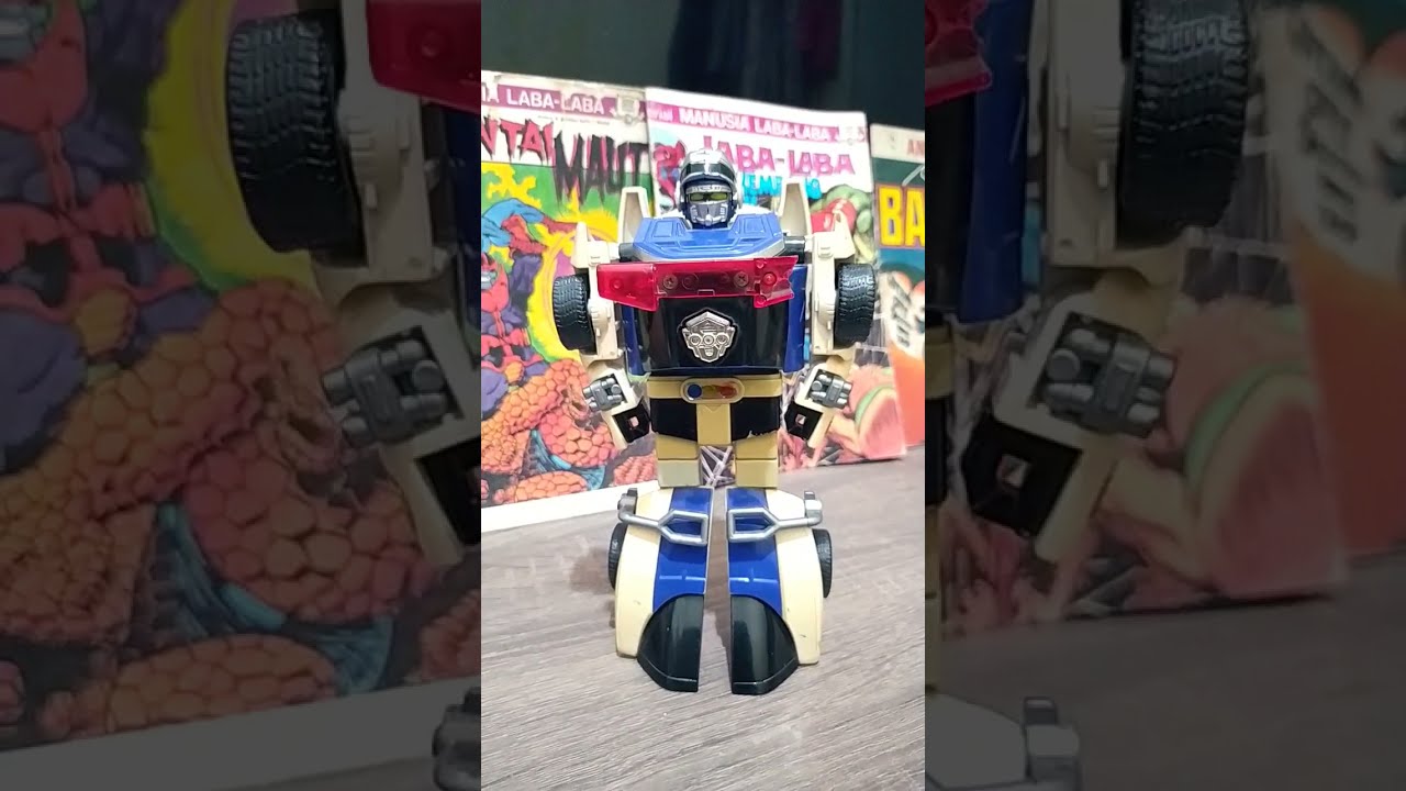 Vintage Bandai Power Rangers 1996 Thailand Robo Racer Police Car Transform #bandai #actionfigures